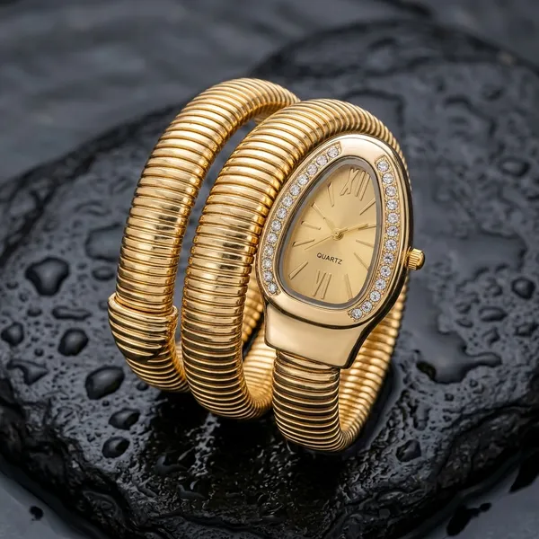 Luxury_Gold_Serpent_Wrap_Watch__Diamond_Bezel_Tubogas_Coil_Timepiece_for_Women