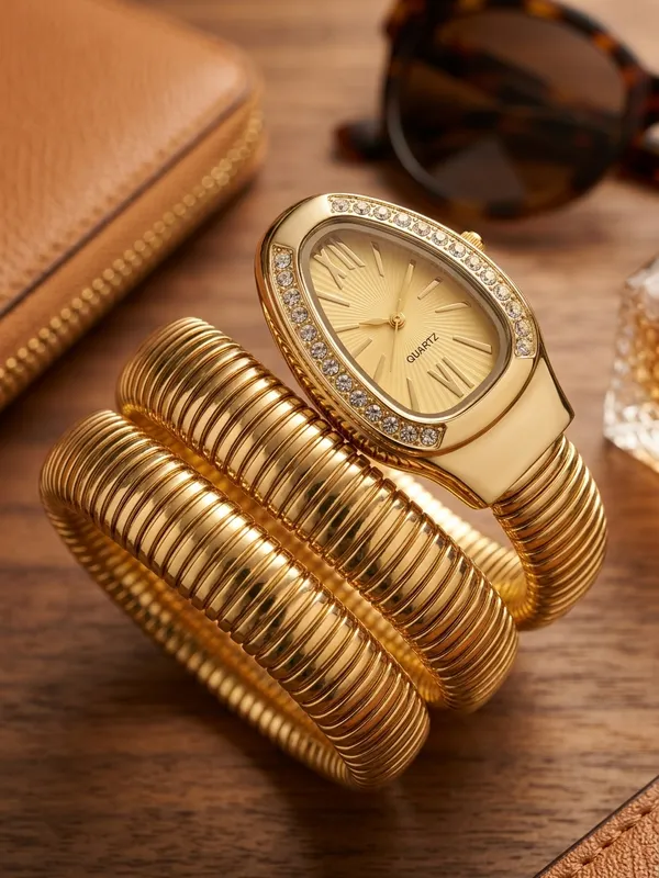 Luxury_Gold_Serpent_Wrap_Watch__Diamond_Bezel_Tubogas_Coil_Timepiece_for_Women