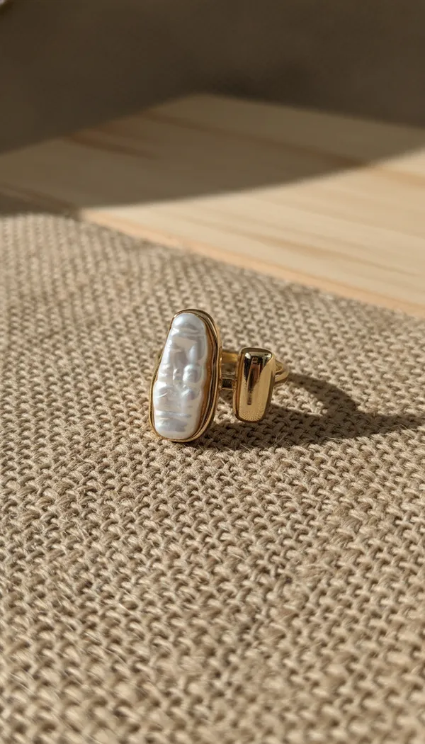Artistic_Baroque_Pearl_&_Gold_Open_Statement_Ring_-_Size_7