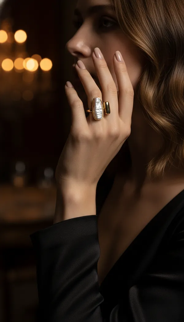 Artistic_Baroque_Pearl_&_Gold_Open_Statement_Ring_-_Size_7