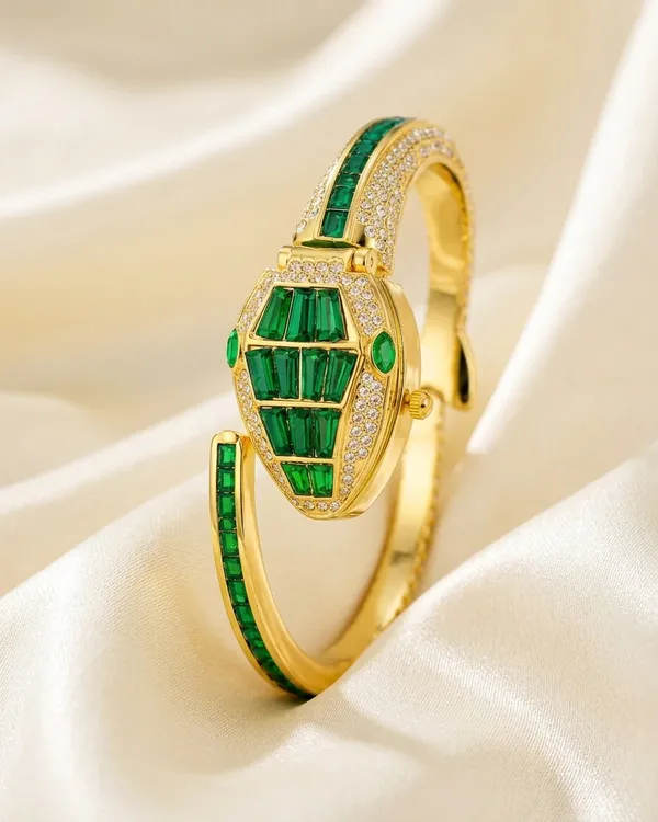 NeoFashy_Luxury_Emerald_Cuff_Watch_for_Women