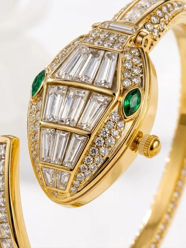 NeoFashy_Luxury_Gold-Tone_Crystal_Cuff_Bracelet_Watch_for_Women_|_Emerald_Green_Statement_Dial