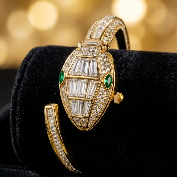 NeoFashy_Luxury_Gold-Tone_Crystal_Cuff_Bracelet_Watch_for_Women_|_Emerald_Green_Statement_Dial