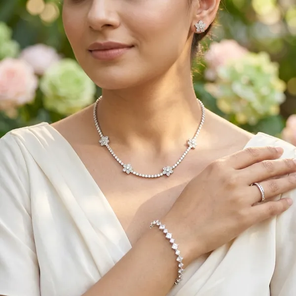 Neofashy_Asteria_Floral_Tennis_Necklace_&_Bracelet_Jewellery_Set_|_Anti-Tarnish_CZ_Bridal_Set