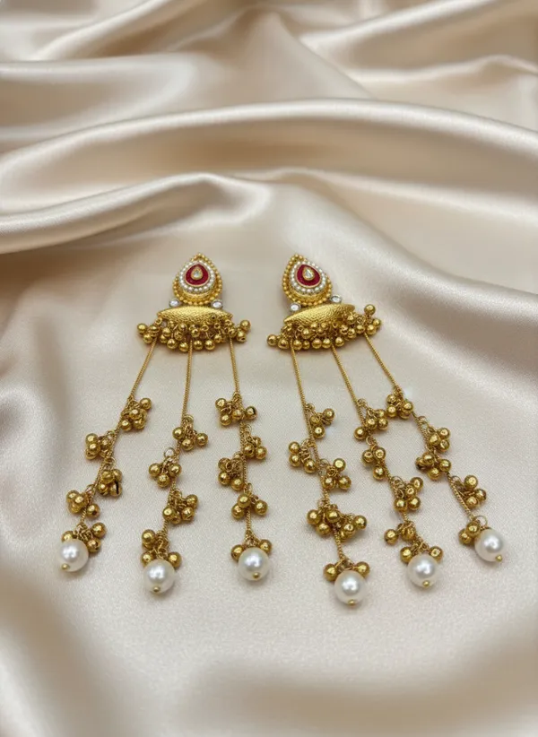 Kashmiri_Earrings_Gold-Plated_Earring_Traditional_Long_Sahara_Style