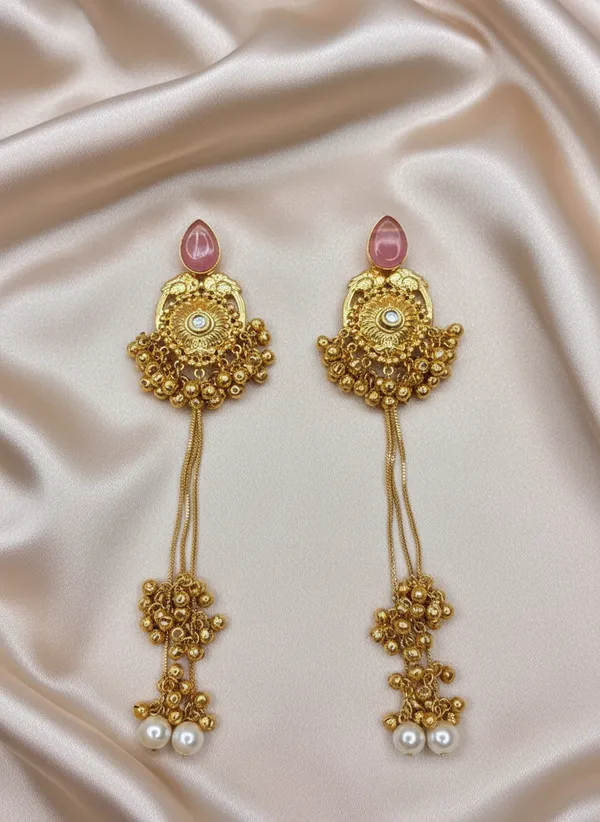 Kashmiri_Earrings_Gold-Plated_Earring_Long_Drop_Ghungroo