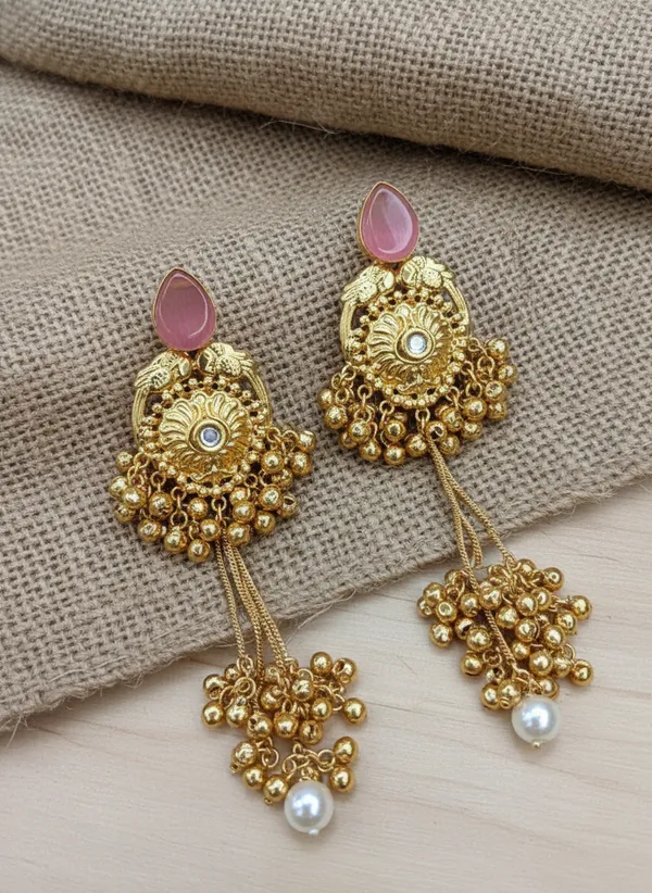 Kashmiri_Earrings_Gold-Plated_Earring_Long_Drop_Ghungroo