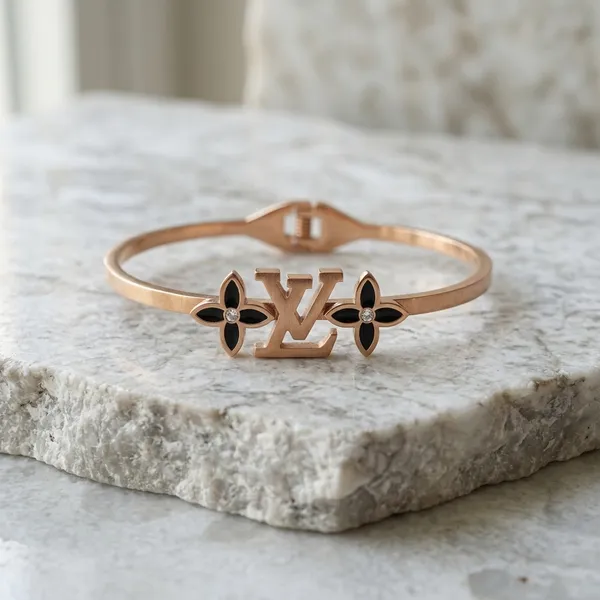 Luxury_Gold-Tone_Monogram_Bracelet