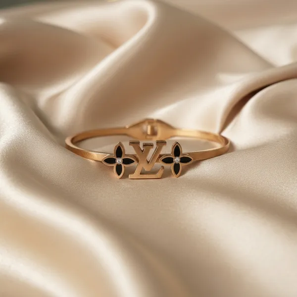 Luxury_Gold-Tone_Monogram_Bracelet