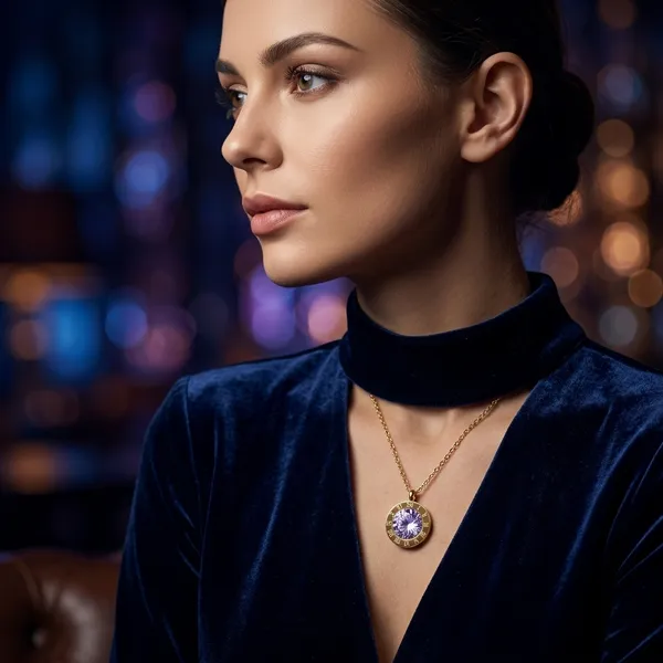 Timeless_Roman_Numeral_Lavender_Crystal_Chain