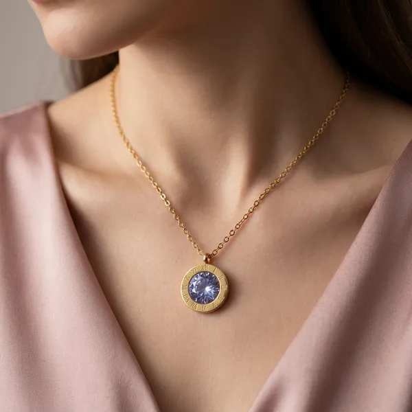Timeless_Roman_Numeral_Lavender_Crystal_Chain
