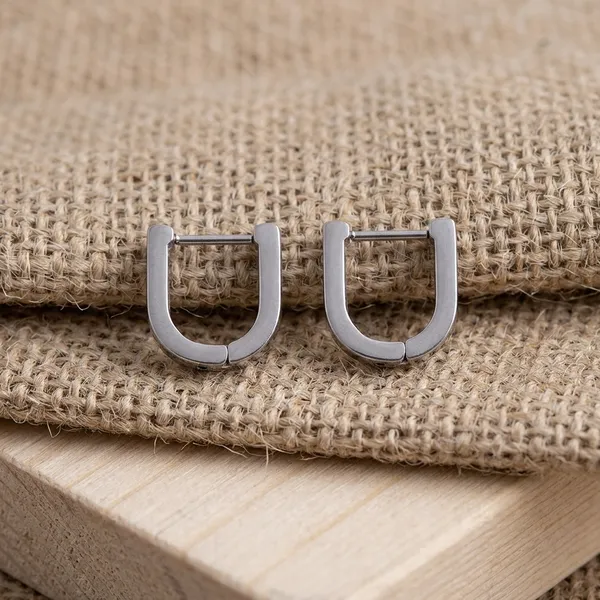 Minimalist_Sleek_Silver_U-Shape_Huggie_Pair_Of_Earrings