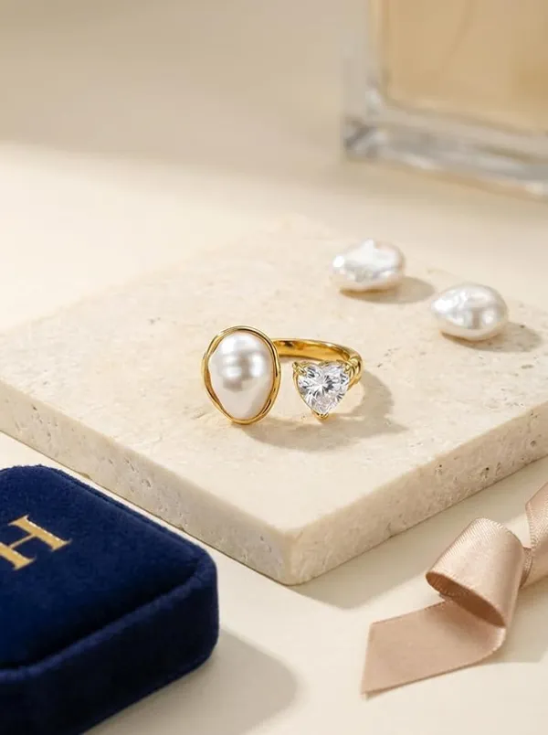 Elegant_Pearl_And_Heart_Open_Wrap_Ring_-_Size_6