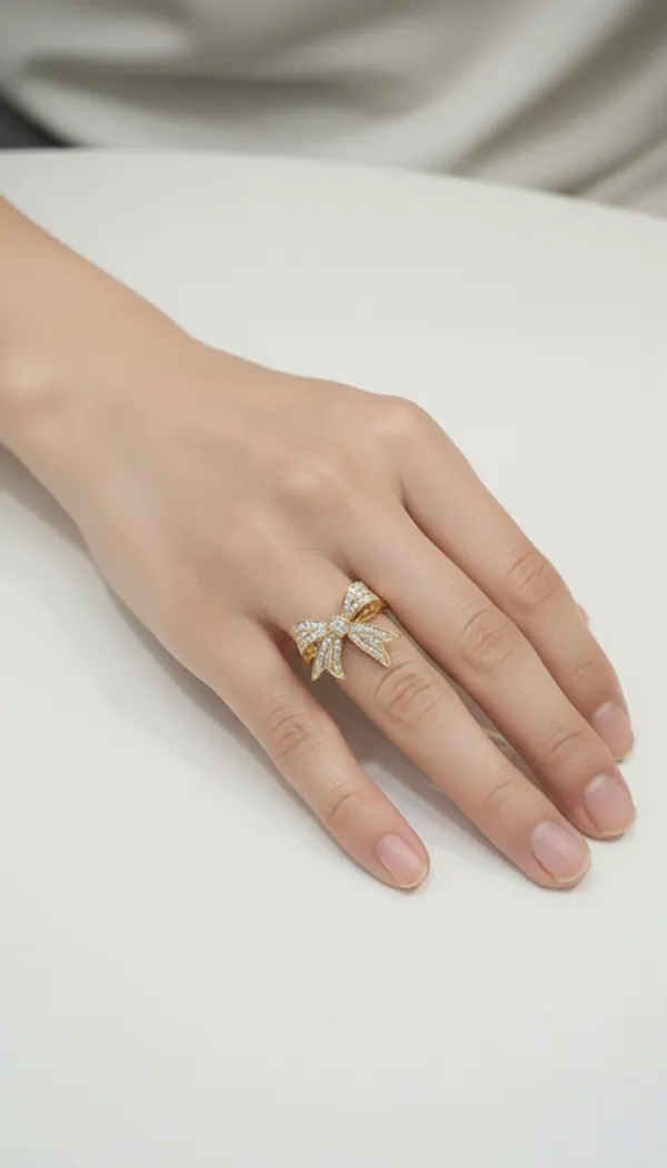 Sparkling_Gold_Bow_Ring