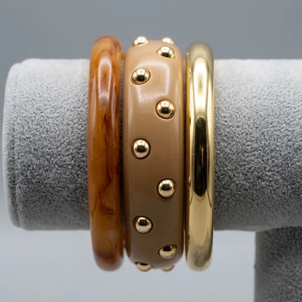 Resin_and_Gold_Tone_Bangle_Bracelet_Set_Bohemian_Stack