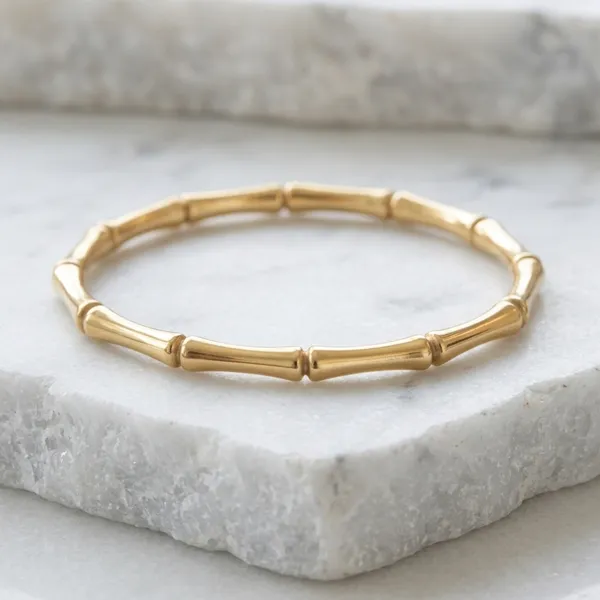 Luxury_Gold_Bamboo_Stretch_Bracelet_for_Women_|_Minimalist_Stackable_Bangle_Jewelry