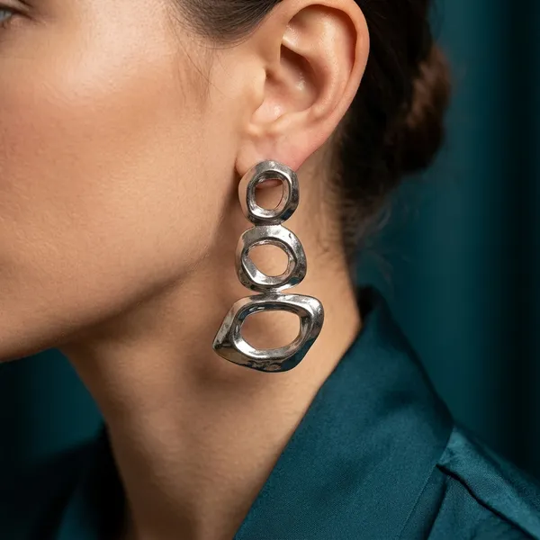 Hammered_Silver_Geometric_Earrings