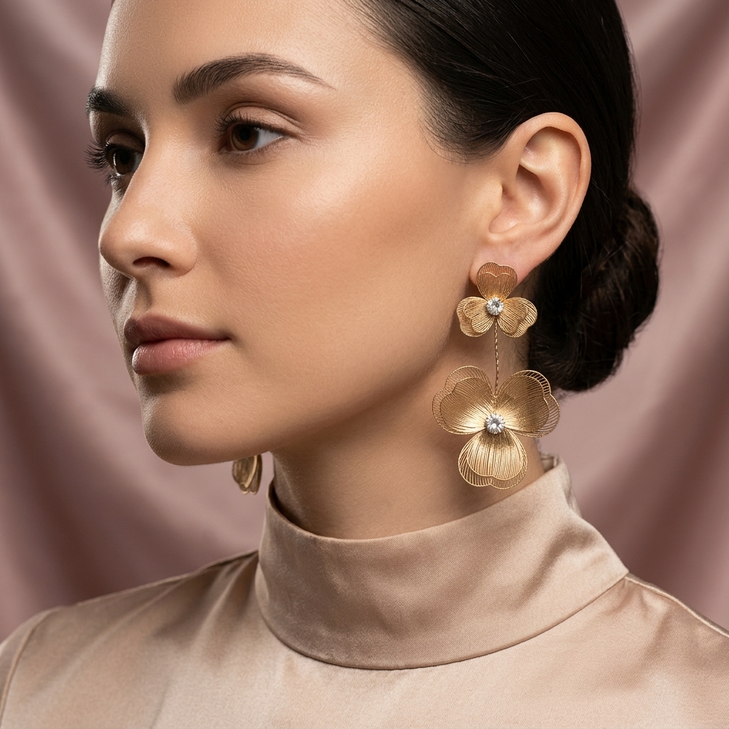 Golden_Clover_Statement_Earrings