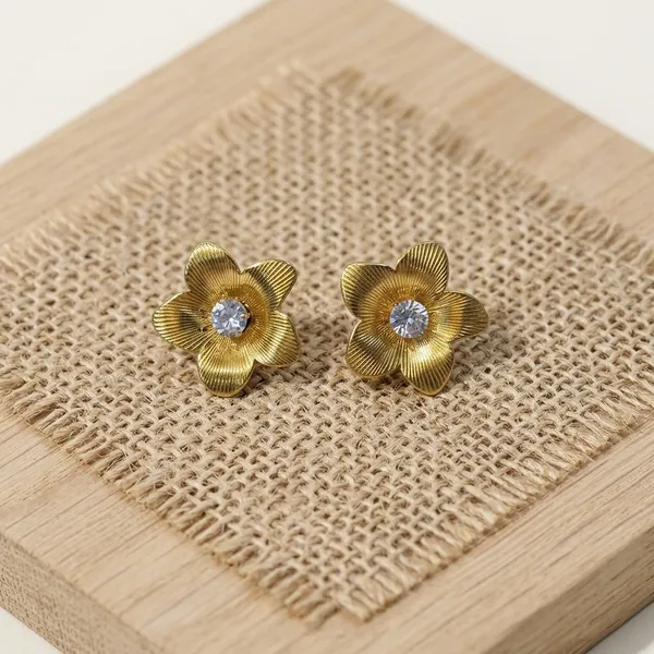 Golden_Bloom_Crystal-Centered_Stud_Pair_Of_Earrings