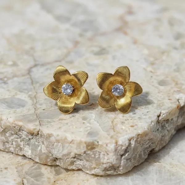Golden_Bloom_Crystal-Centered_Stud_Pair_Of_Earrings