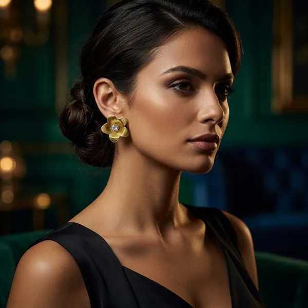 Golden_Bloom_Crystal-Centered_Stud_Pair_Of_Earrings