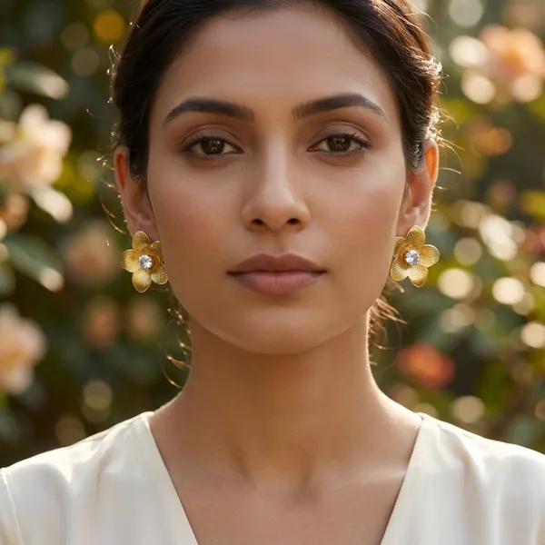 Golden_Bloom_Crystal-Centered_Stud_Pair_Of_Earrings