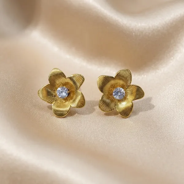 Golden_Bloom_Crystal-Centered_Stud_Pair_Of_Earrings