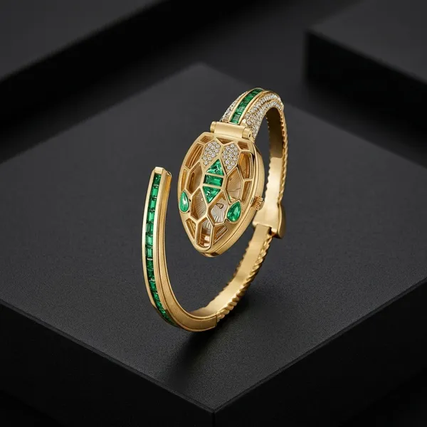 Nimi_House_Luxury_Hidden_Dial_Crystal_Bracelet_Watch_For_Women_|_Gold_Plated_Bangle_Watch_|_Quartz_Analog_Fashion_Watch_|_Party,_Wedding_&_Gift_Wear-Green
