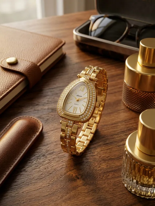Neofashy_Crystal_Teardrop_Luxe_Gold_Bracelet_Watch