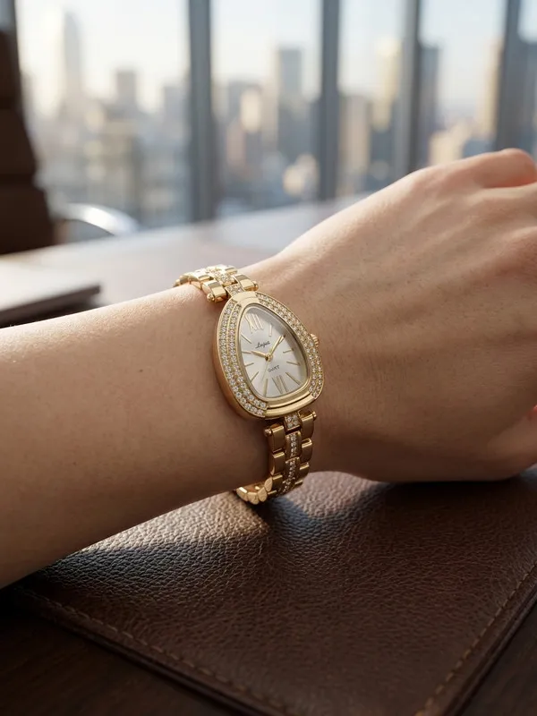 Neofashy_Crystal_Teardrop_Luxe_Gold_Bracelet_Watch