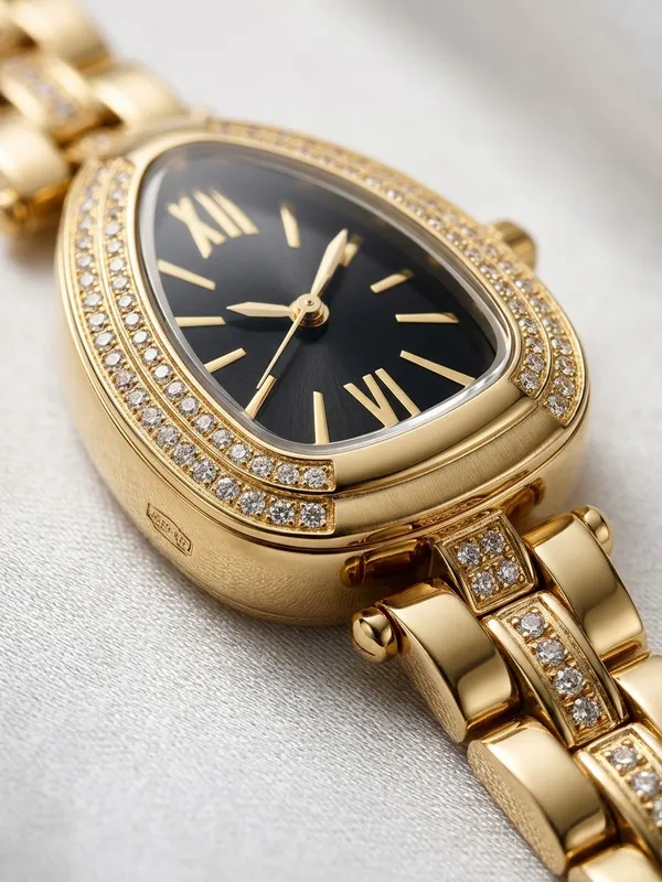 Neofashy_Noir_Teardrop_Crystal_Gold_Bracelet_Watch_for_Women