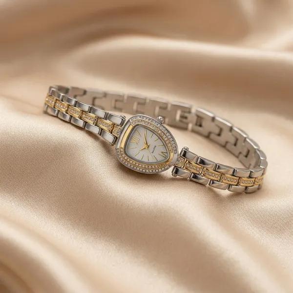 Nimi_House_Ivory_Dual_Tone_Crystal_Teardrop_Watch_For_Women