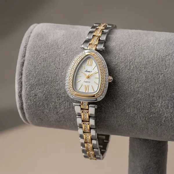 Nimi_House_Ivory_Dual_Tone_Crystal_Teardrop_Watch_For_Women