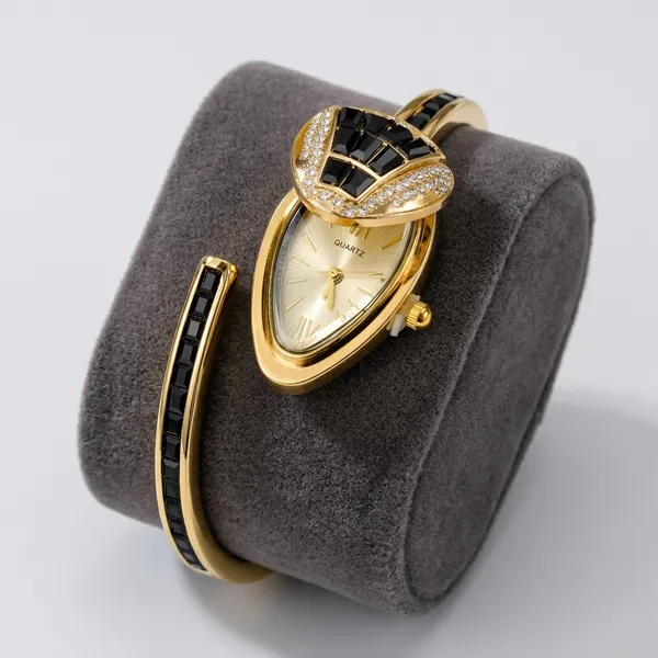 Neofashy_Luxe_Black_Crystal_Bracelet_Watch