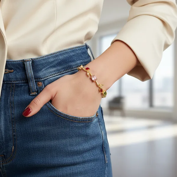 Tulip_Bloom_Gemstone_Gold_Bracelet