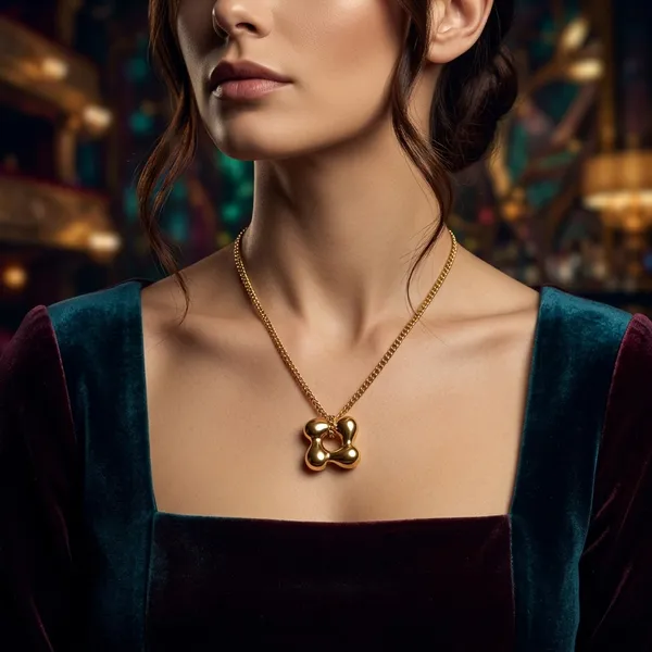 Modern_Sculptural_Gold-Tone_Pendant_Chain