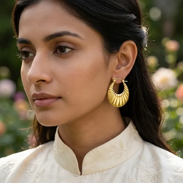 Vintage_Ribbed_Gold_Hoop_Earrings
