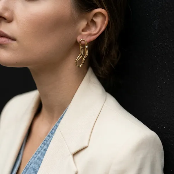 Abstract_Fluid_Gold_Earrings