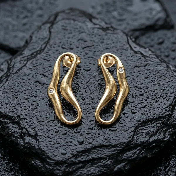 Abstract_Fluid_Gold_Earrings