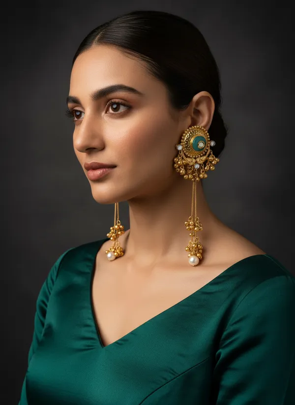 Kashmiri_Earrings_Gold_Plated_Earring_Traditional_Kundan_Drop