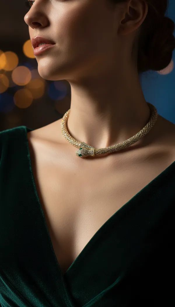 Anti_Tarnish_Crystal_Snake_Choker_Necklace_with_Emerald_Green_Eyes