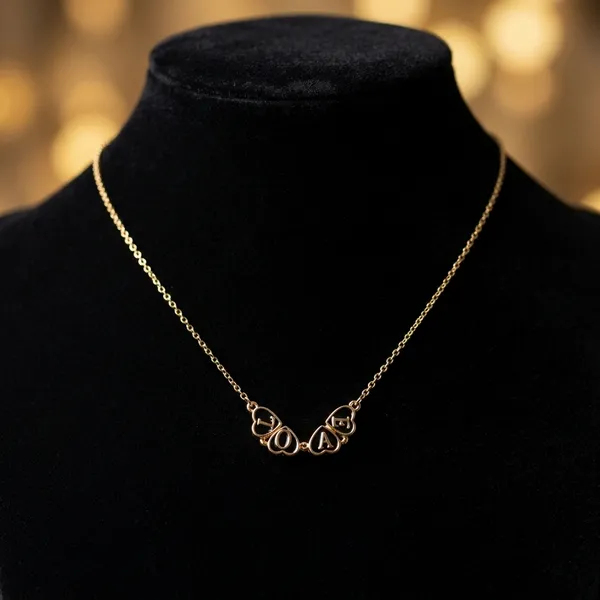 Ethereal_Gold-Tone_Heart_Charm_Chain