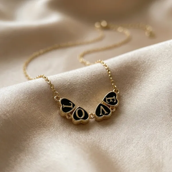 Ethereal_Gold-Tone_Heart_Charm_Chain