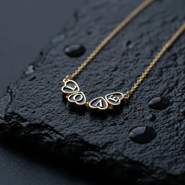 Ethereal_Gold-Tone_Heart_Charm_Chain