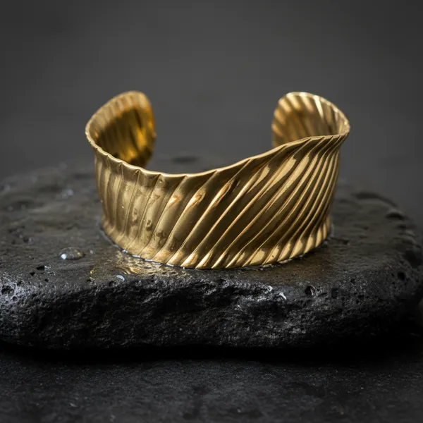 Gold_Plated_Wide_Textured_Anti-Tarnish_Cuff_Bangle