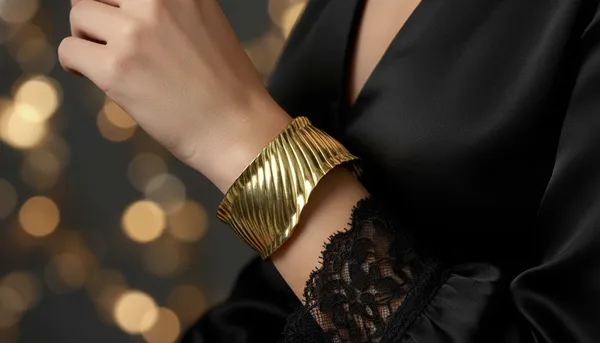 Gold_Plated_Wide_Textured_Anti-Tarnish_Cuff_Bangle