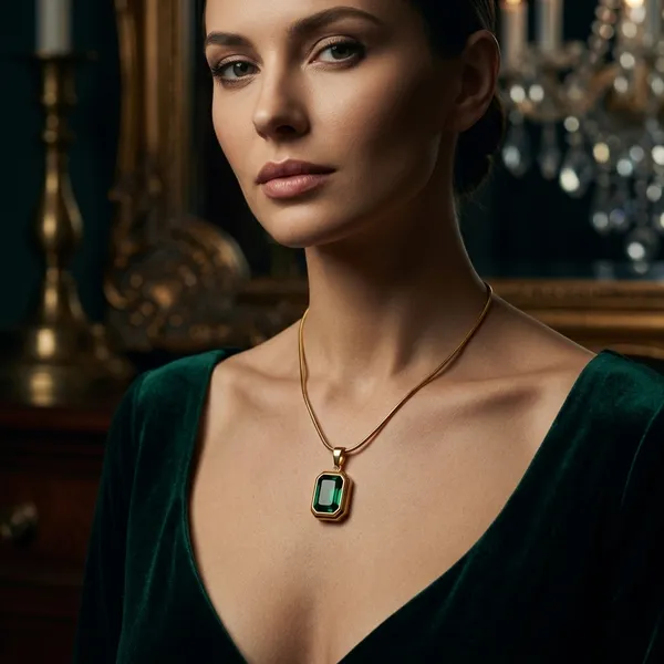 Elegant_Emerald_Green_Rectangle_Pendant_Chain