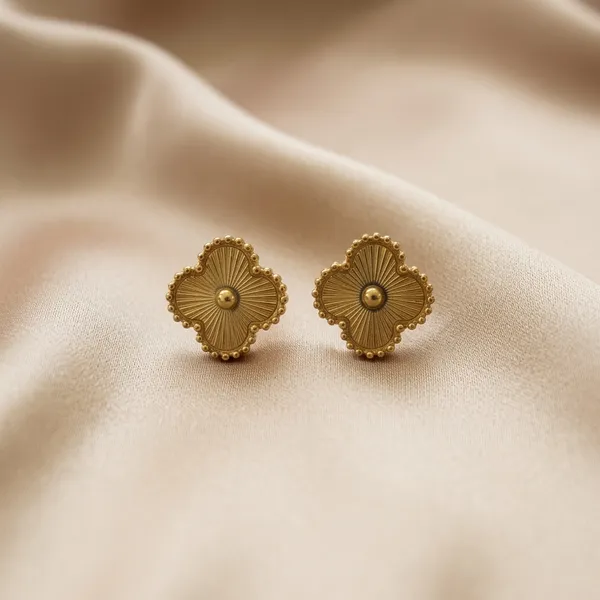 Sunburst_Clover_Gold_Earrings