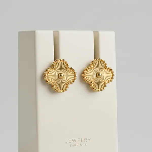 Sunburst_Clover_Gold_Earrings