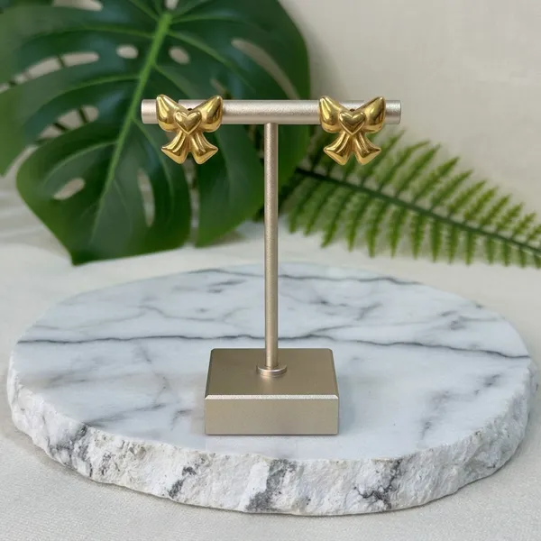 Vintage-Inspired_Polished_Gold_Bow_Pair_Of_Earrings